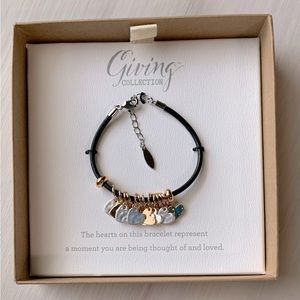 NWT silver & gold Demdaco Heart Giving Bracelet